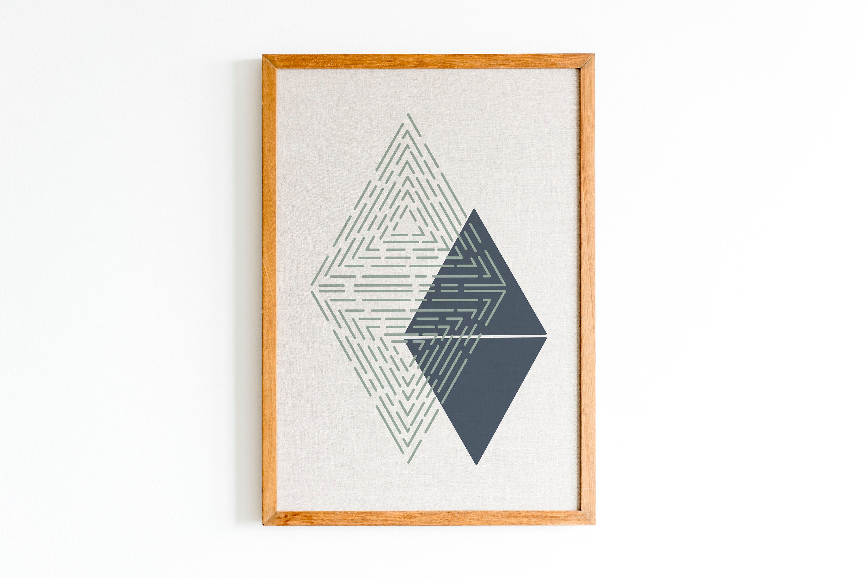 Geometric Triangle art Triangle wall art Modern wall decor Etsy