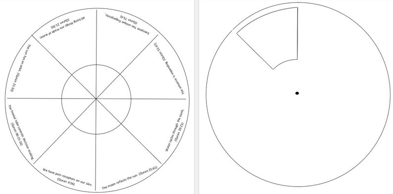 Signs From the Quran (Instant Download) Kids Iman Boosting Activity - Coloring Wheel and Blank Template Included image 2