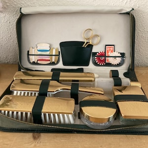 A wonderful vintage, Gentleman’s grooming kit, travel grooming kit, mens vanity kit