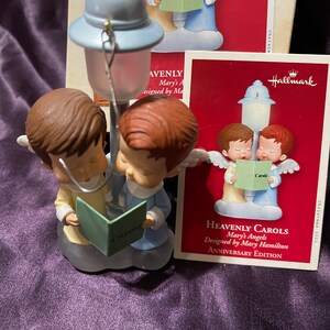 Heavenly carols angel anniversary ornament hallmark