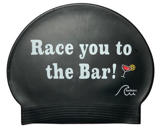 Race You to the Bar- Latex Swim Cap