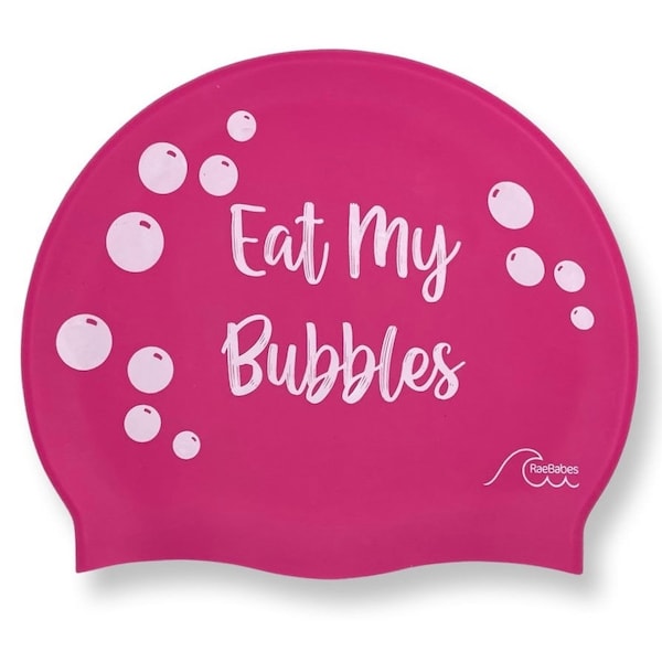 Eat My Bubbles- Silicone Swim Cap