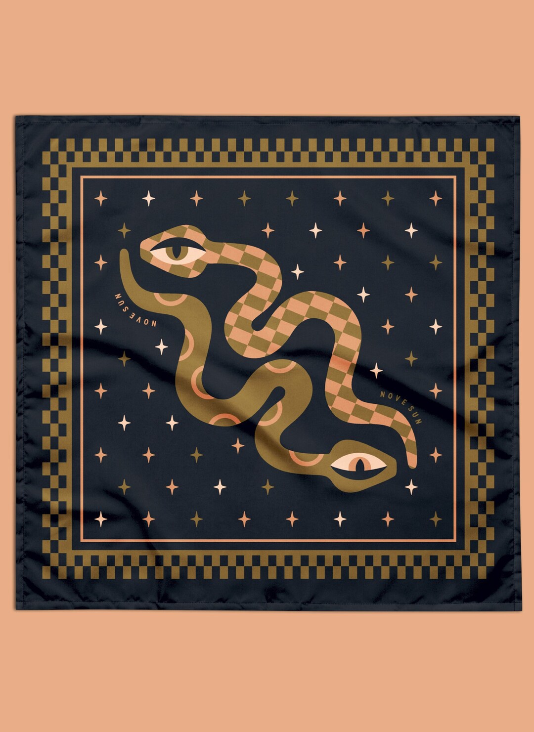 Solmate Snakes Printed Bandana Scarf Silky Tapestry Etsy