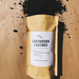 Pure Earth Worm Castings - Natural Fertilizer - 1 or 3 LB Bag
