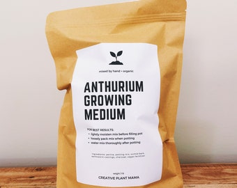 Mezcla de suelo ANTHURIUM, Medio de cultivo de plantas de interior, 3 libras/2 galones