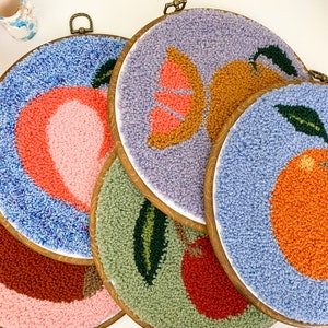 DIY Magic Embroidery Punch Needle Tufted Coaster Set Tufting Lemon Coaster  Rug Hooking Kit With Yarn Beginner Craft Needlework - AliExpress