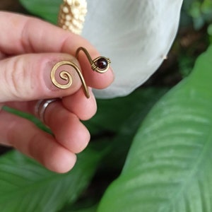 Unisize Spiralringe mit Halbedelsteinen