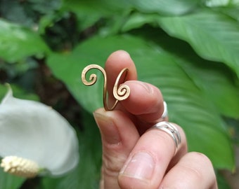 Unisize Spiralring aus Messing, handgemachter Ring, anpassbar