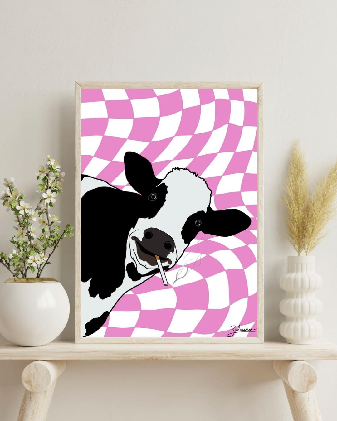 cow smoking cigarette Cow Cigarette