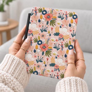 Pink Floral 7-Inch Kindle Case for Paperwhite 7" & Colorsoft Signature 7" with Handstrap | Fits 2024-2025 Models