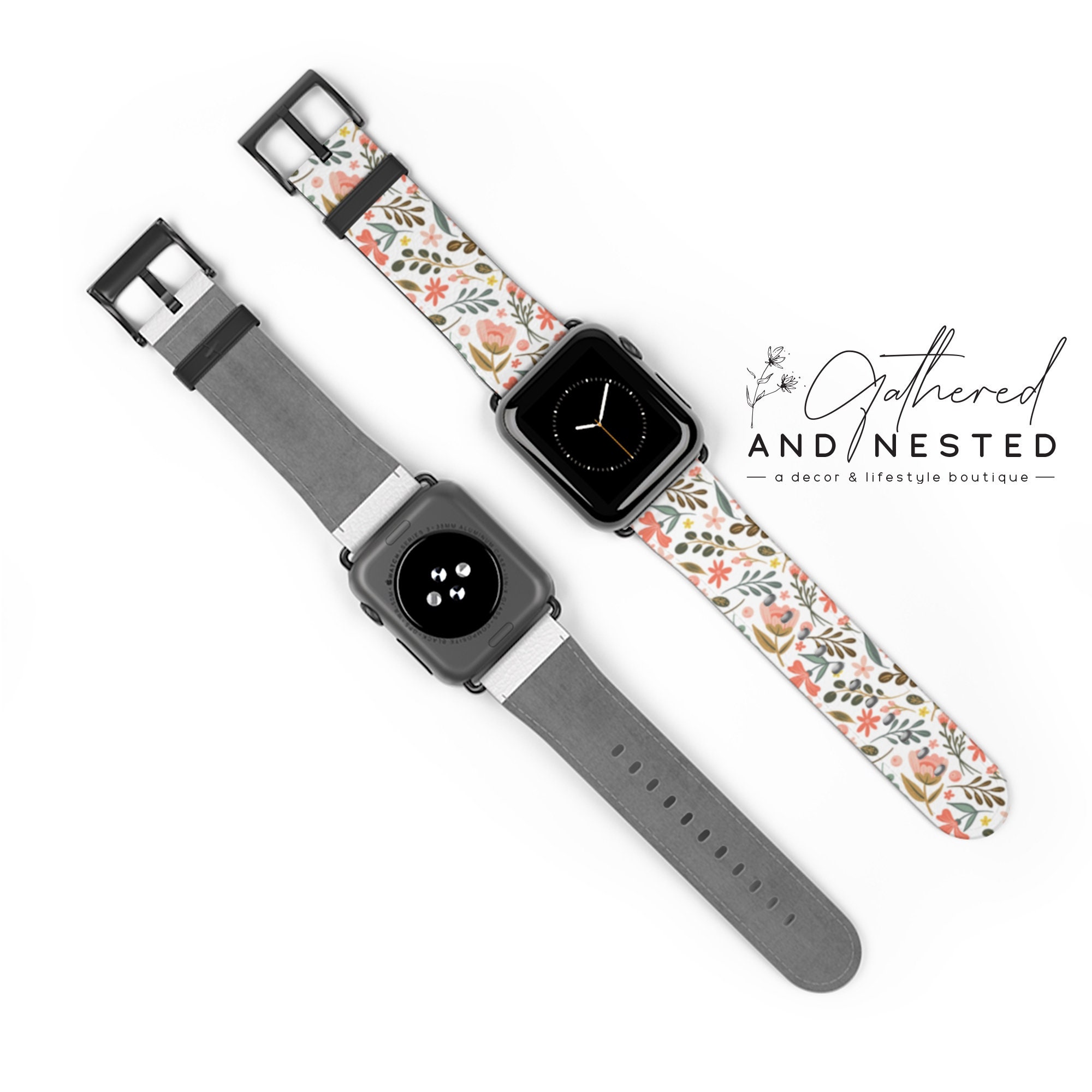 Floral Watch Band For Apple Watch Series 1 2 3 4 5 Etsy