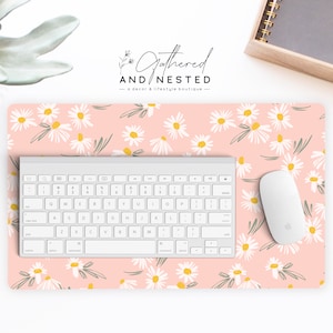 Desk Mat - Pretty Florals - Stylish Decor For Your Office Or Work Area - Available In 14"X24" & 18"X36" - Free U.S. Shipping!