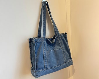 New denim Tote Canvas bag Denim bag Crossbody bag Shoulder bag Handbag Simple style