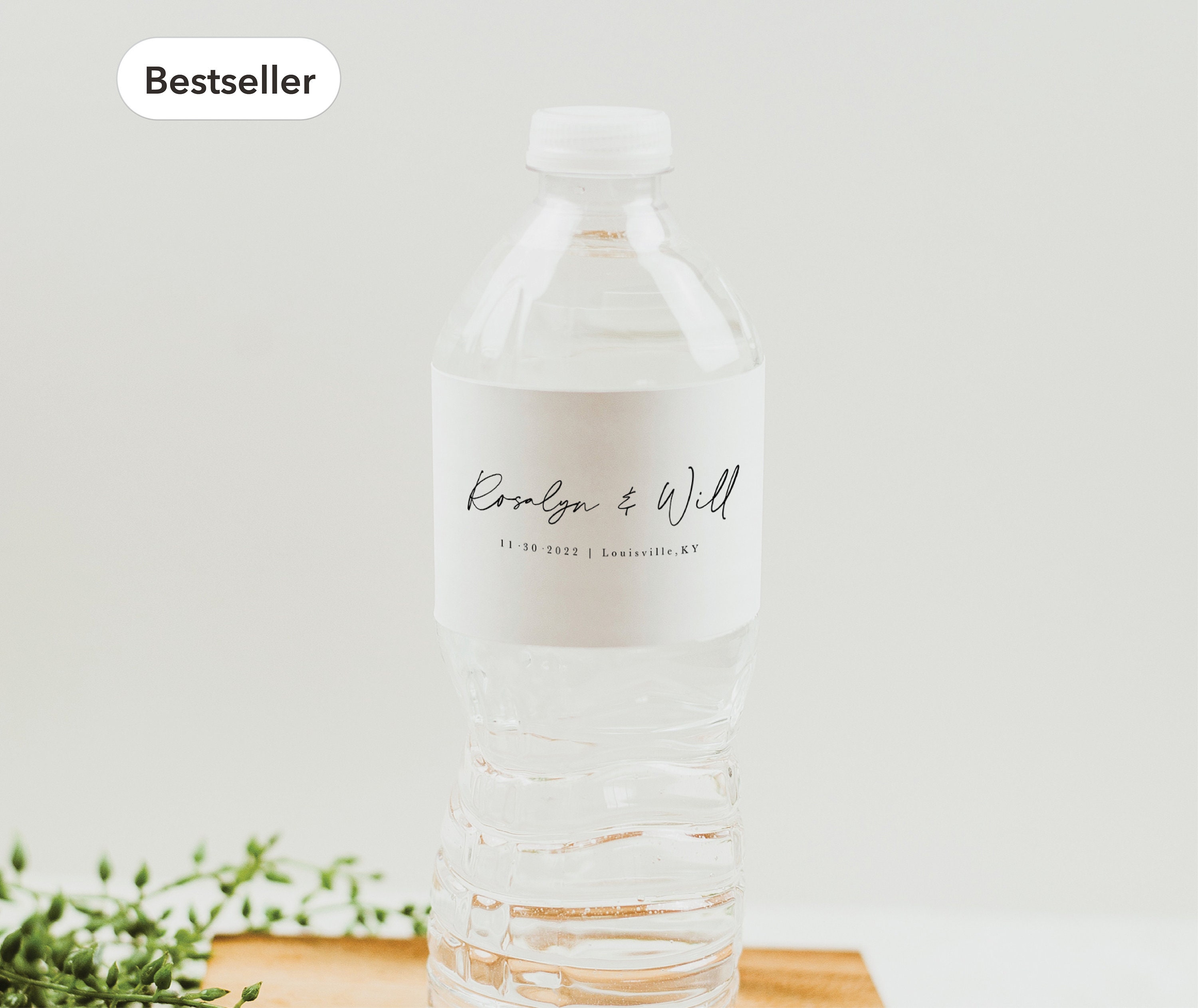 Custom Wedding Water Bottle Label Wedding Water Bottle Label 