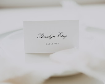 MINIMAL Wedding Place Cards Template, Editable Place Card, Wedding name cards, Editable Wedding Name Cards, Wedding Table Name Cards