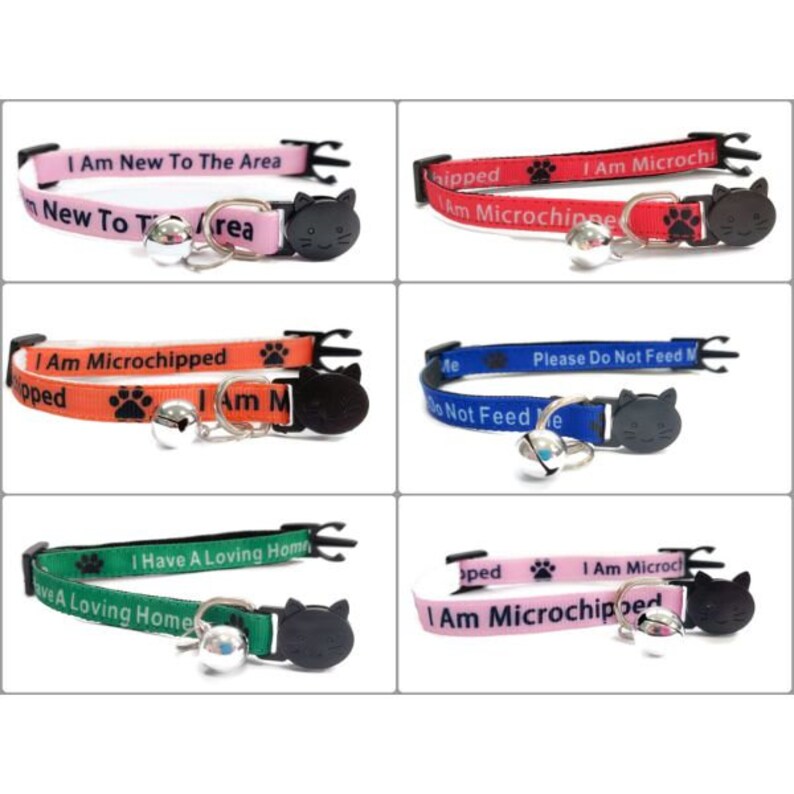 Worded Cat Collar / 'Please Do Not Feed Me' / 'I Etsy