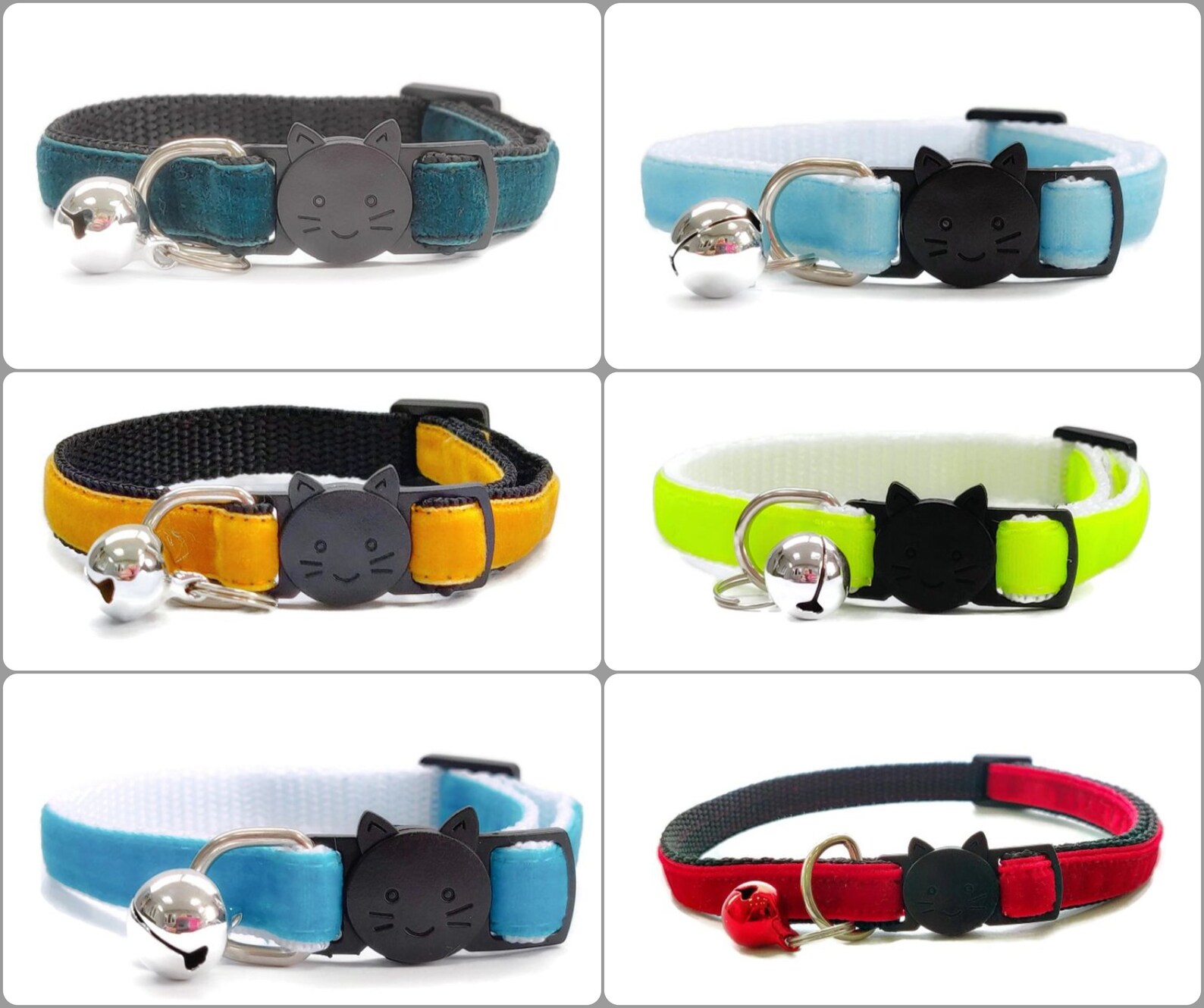 Velvet Cat Collar Velvet Kitten Collar Breakaway Quick Etsy