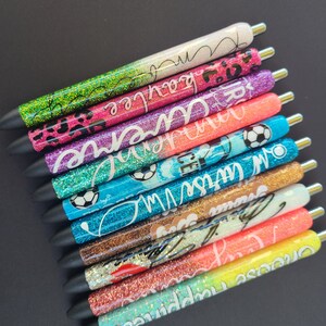 Custom Glitter Inkjoy Gel Pens, Personalized Glitter Resin Pens, Create your own Glitter Gel Pens, Custom gifts, Personalized gifts