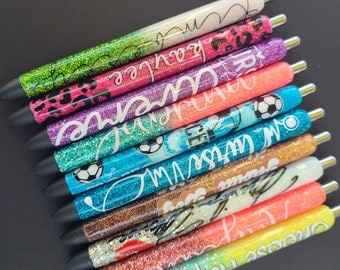 Bolígrafos de gel Inkjoy de brillo personalizados, bolígrafos de resina de brillo personalizados, crea tus propios bolígrafos de gel de brillo, regalos personalizados, regalos personalizados