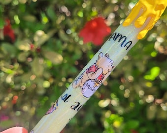 Glitter Pens, mom Glitter Pens, Personalized Glitter Pens, Inkjoy Gel Pens, Refillable Custom Pens, pooh bear Pens, Custom Gift, mothers day