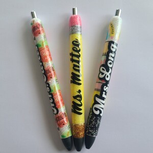 Penne gel Inkjoy glitter personalizzate, penne in resina glitter personalizzate, penne glitter per insegnanti, regalo gradito per gli insegnanti, regali personalizzati, regali personalizzati