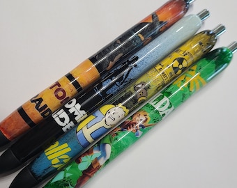 Custom Inkjoy Gel Pens, Personalized Resin Pens, gamer pens, video game pens, Custom gifts, Personalized gifts