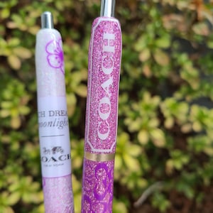 Custom Glitter Inkjoy Gel Pens, Personalized Glitter Resin Pens, designer glitter pens, girly glitter pens, Custom gifts, Personalized gifts