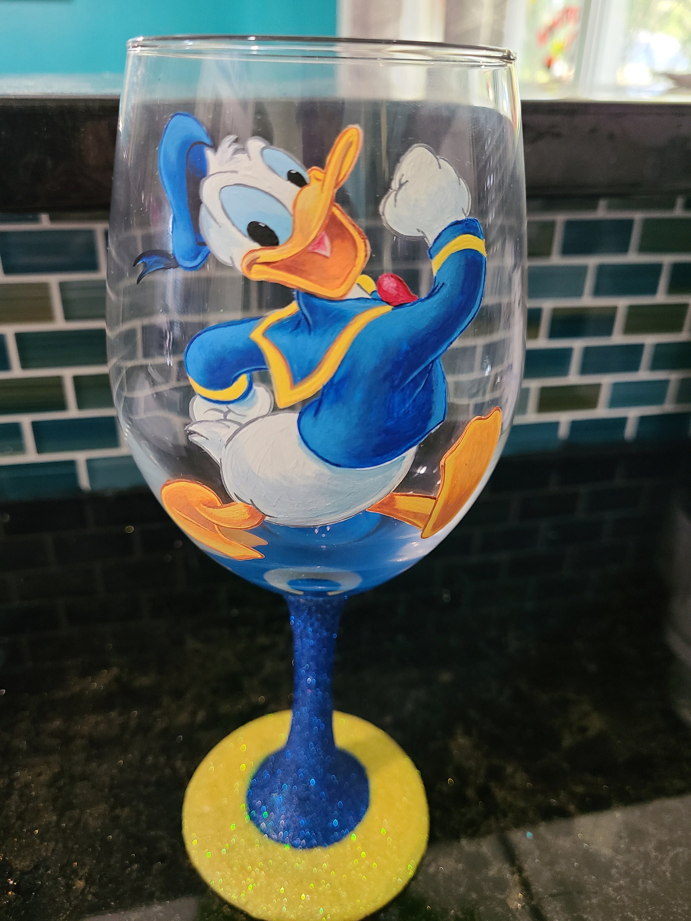 Disney Squad Stemless Drinking Glass, Set of 4, Mickey, Pluto, Donald, and  Goofy Glasses