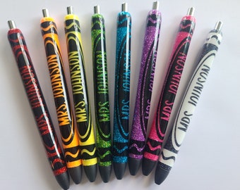 Bolígrafos de gel Inkjoy con purpurina personalizados, Bolígrafos de resina con purpurina personalizados, Bolígrafos con purpurina para profesores, Regalo de agradecimiento para profesores, Regalos personalizados, Regalos personalizados