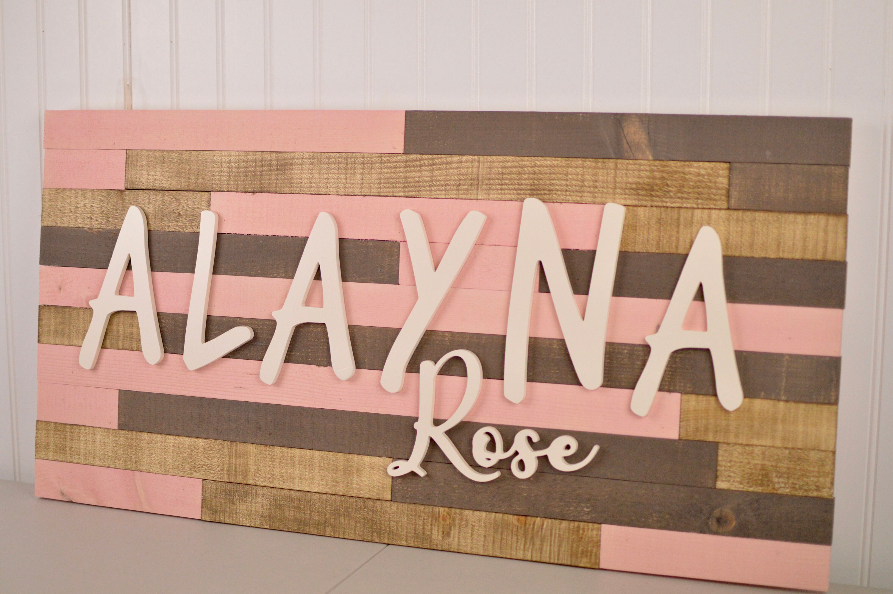 Baby Name Sign Nursery Name Decor Name Sign for Nursery Etsy