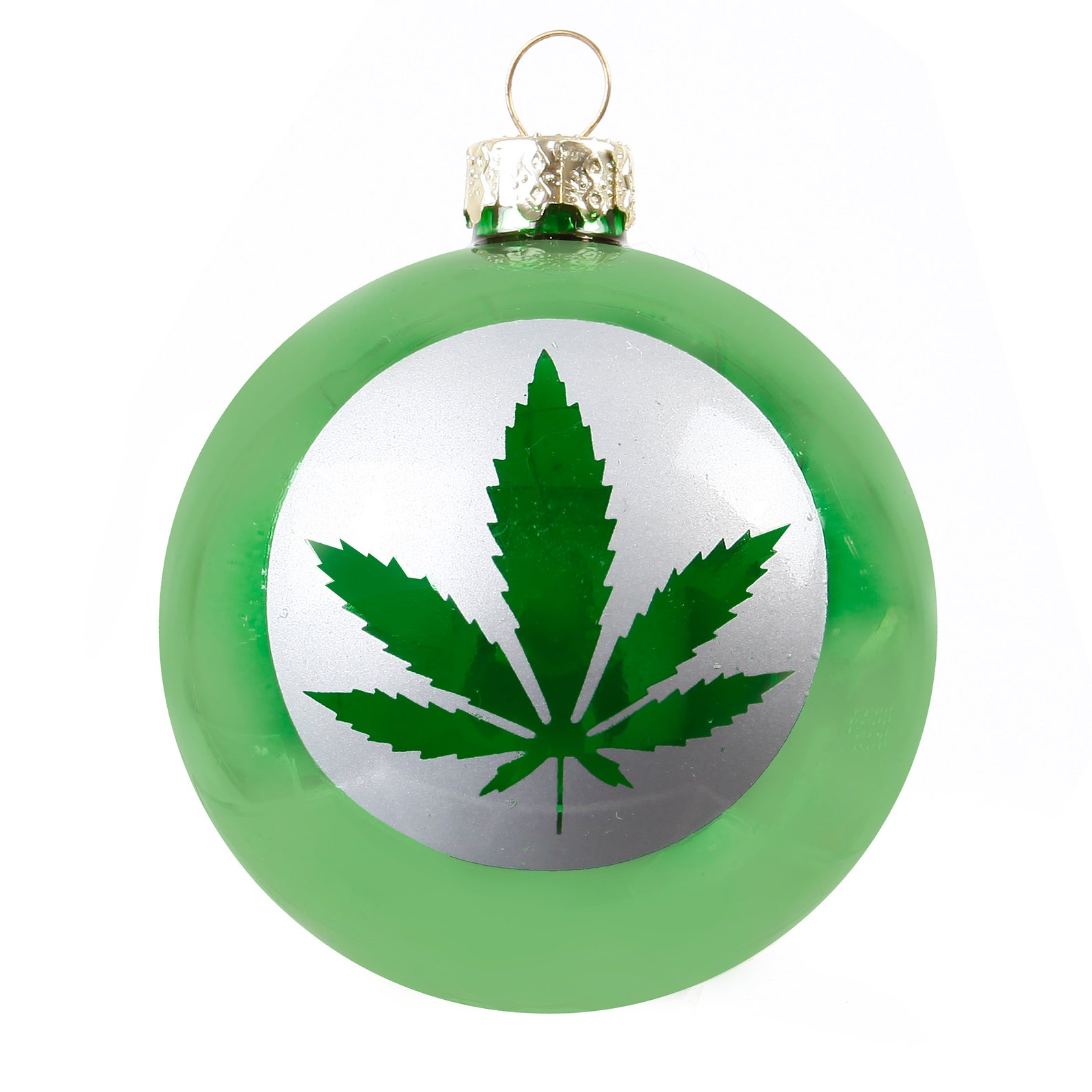 Amazing 12 piece chrome CANNABIS LEAF XMas Christmas Tree Etsy