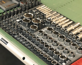 Gridfinity stopcontactorganisatoren voor GEDORE RED stopcontactsets