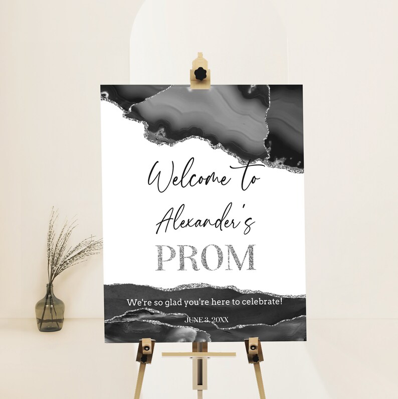 Prom Day Sign Prom Welcome Sign, Junior and Senior Prom Poster, Prom Decorations ...