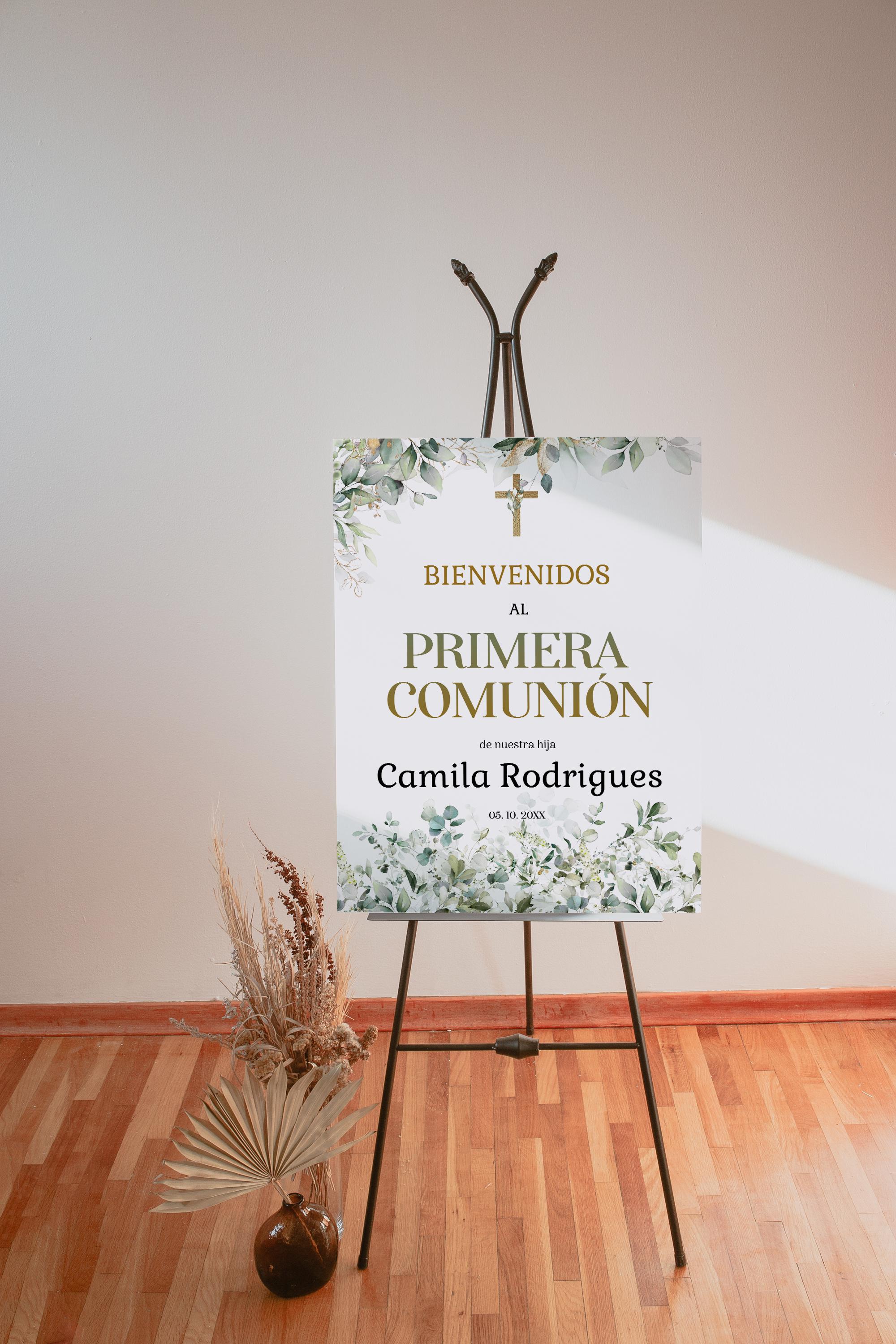 Spanish First Holy Communion Poster, Primera Comunion, Editable ...
