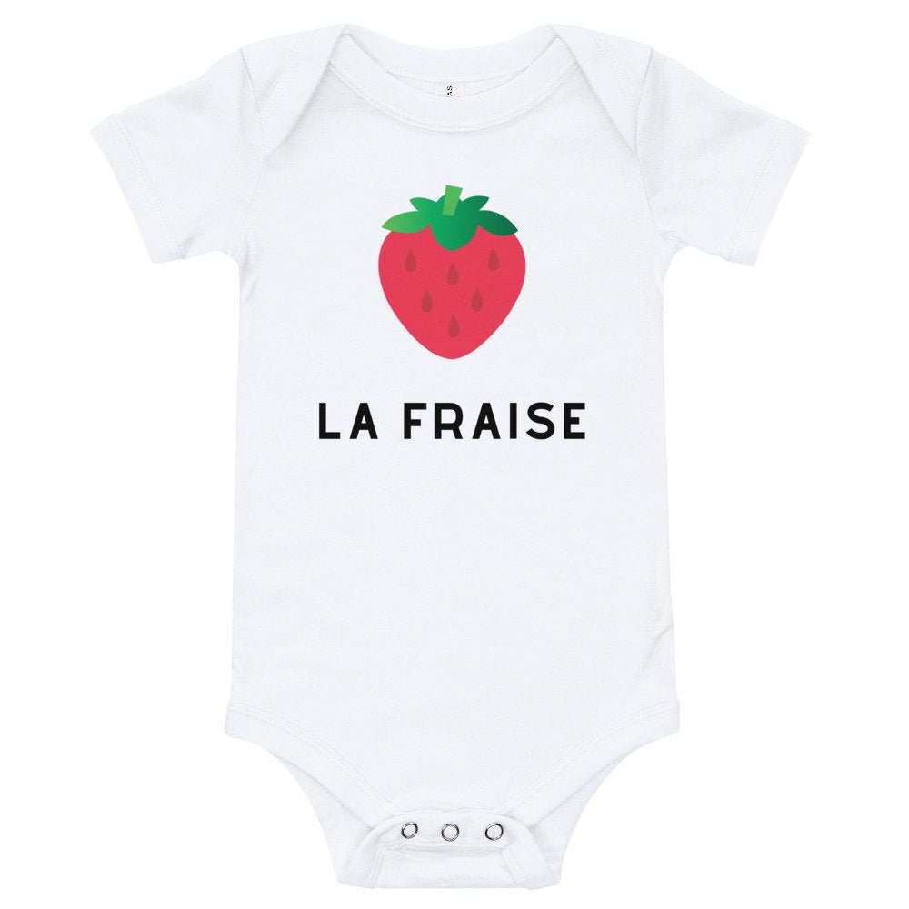 strawberry onesie baby