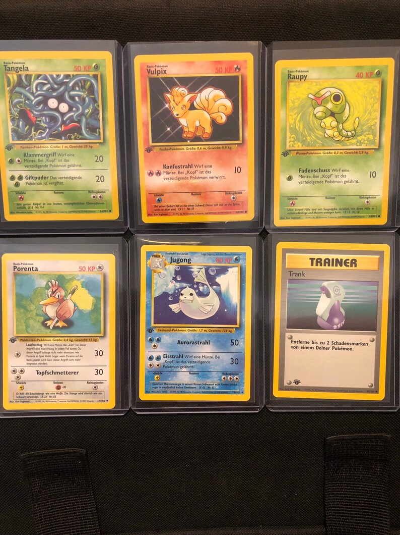 6 Deutsche 1 Auflage Pokémon Karten