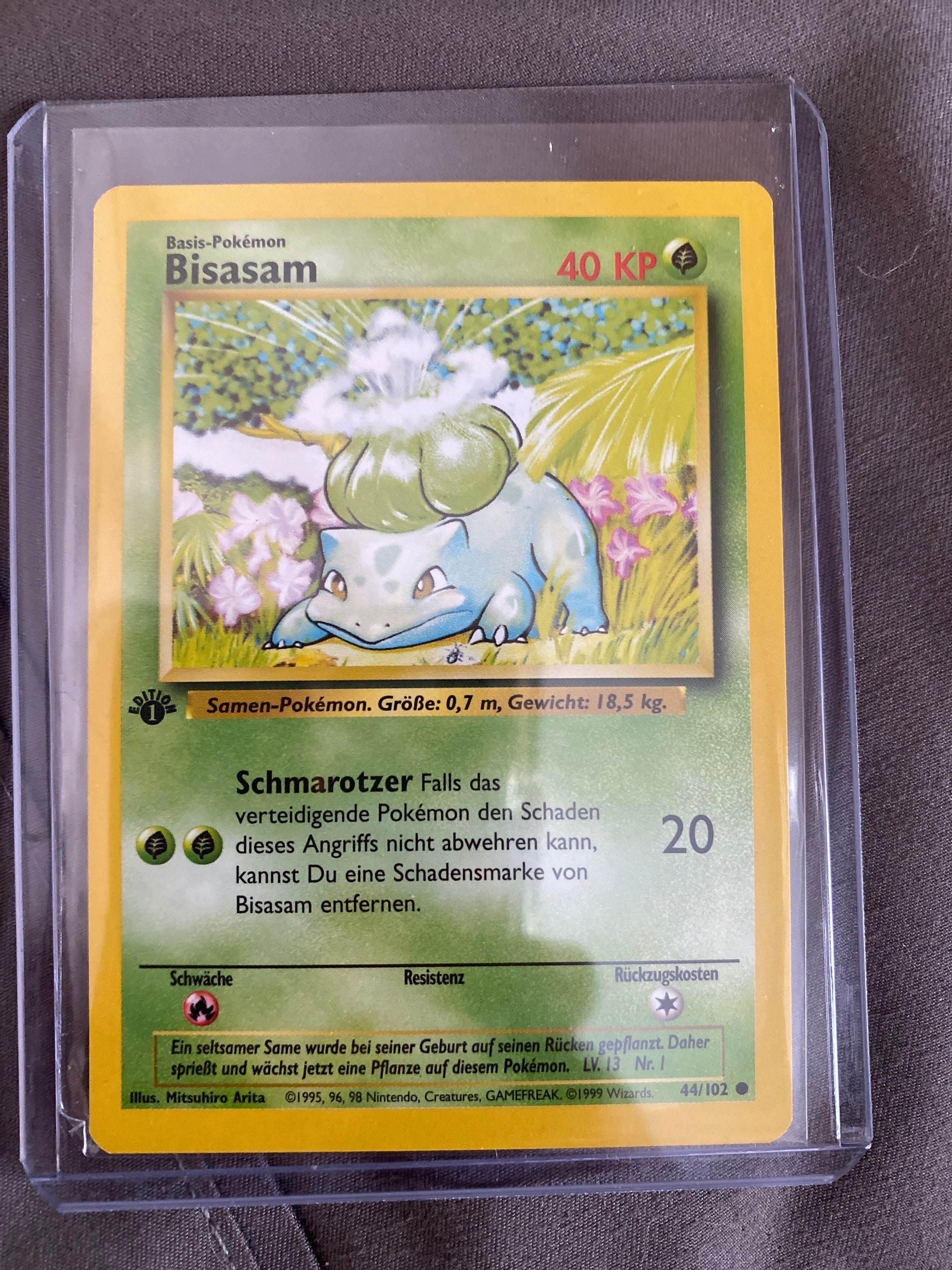 German 1st Edition Pok mon Card44 Bisasam Etsy