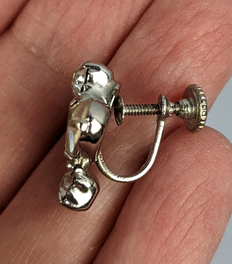 Vintage 1940s Forties 1950s Fifties Rhinestone Necklace and