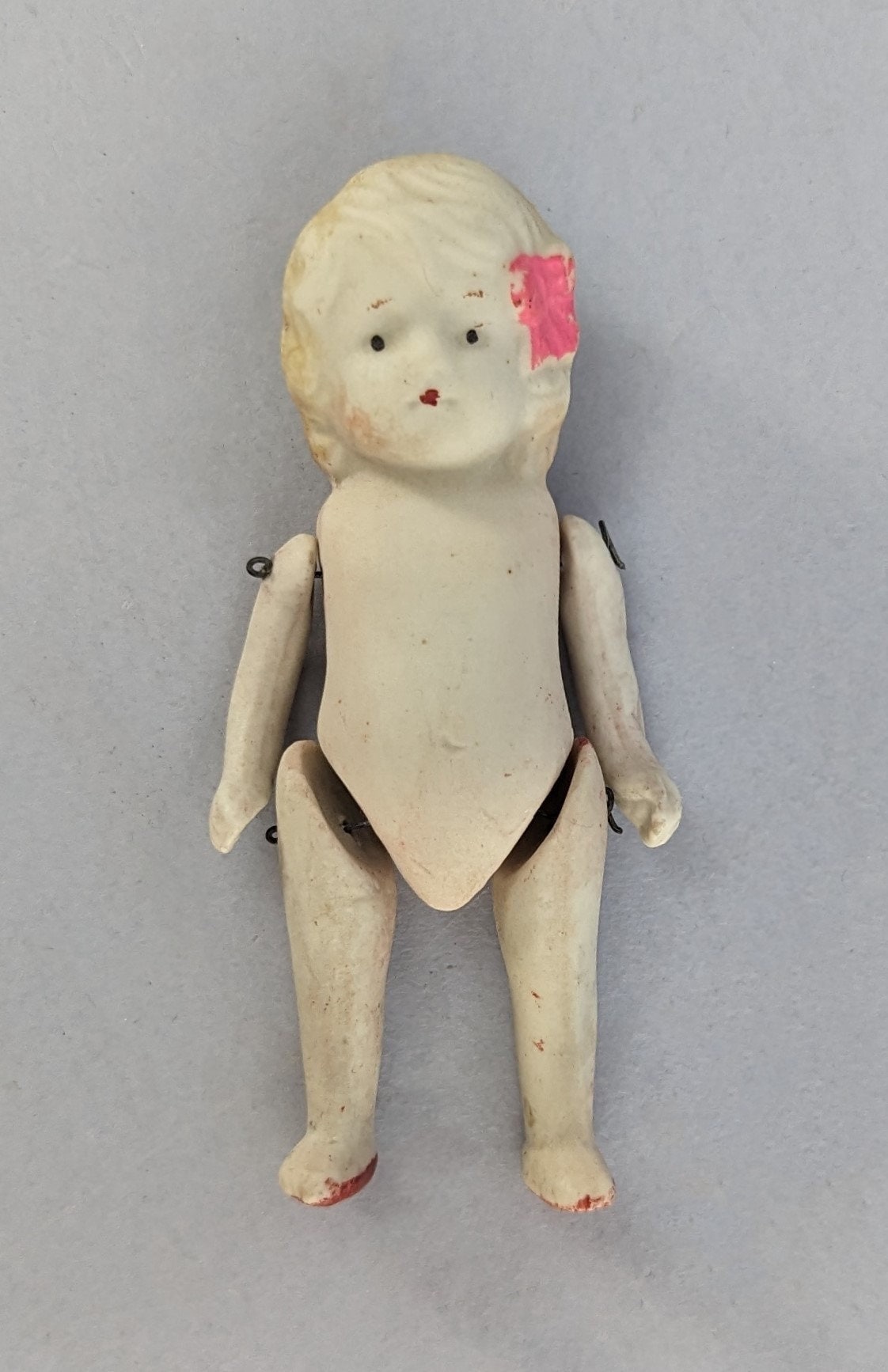 Vintage Wooden dolls, Poland, jointed, 7” tall, Nurse