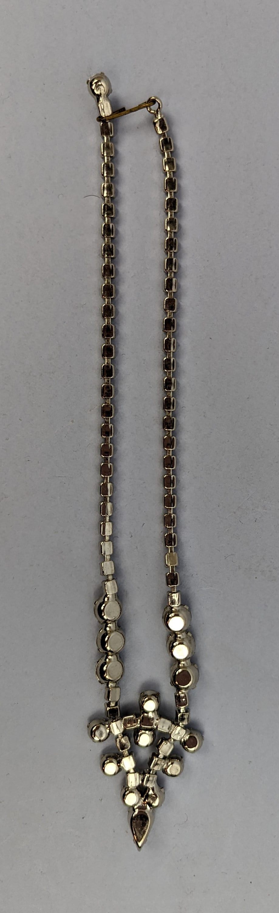 Vintage 1940s Forties 1950s Fifties Rhinestone Necklace and