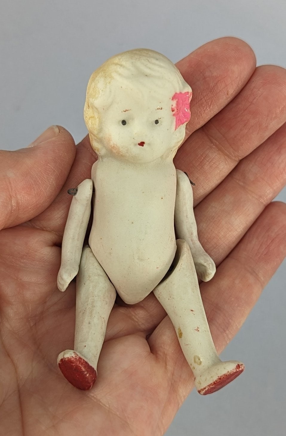 Antique Vintage Japanese Small Jointed Bisque Porcelain