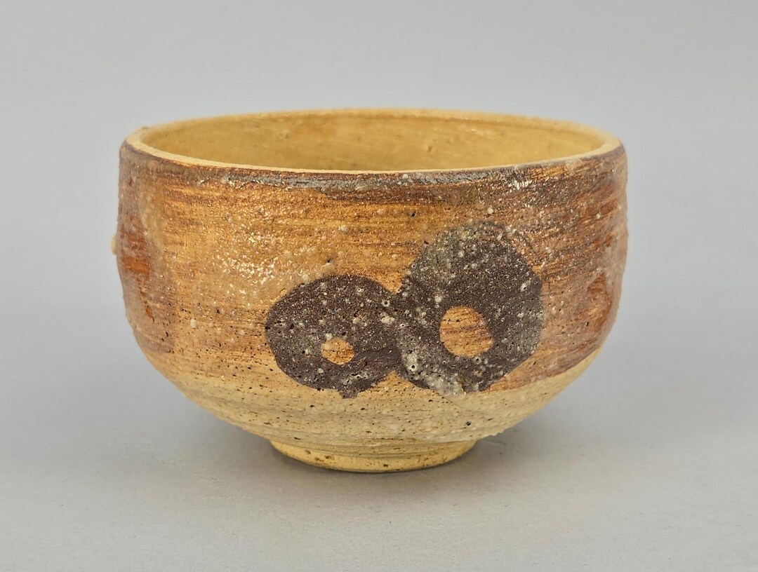 Old Antique Japanese Shino Yaki Ware Chawan Tea Bowl W/ Ensos and Box ...