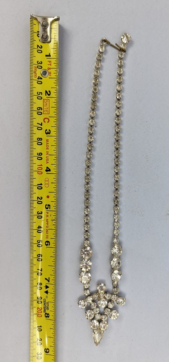 貴重！40s〜50s アメリカアンティーク アクセサリーホルダーAntique Vintage 1940s Forties 1950s Fifties Rhinestone Necklace and