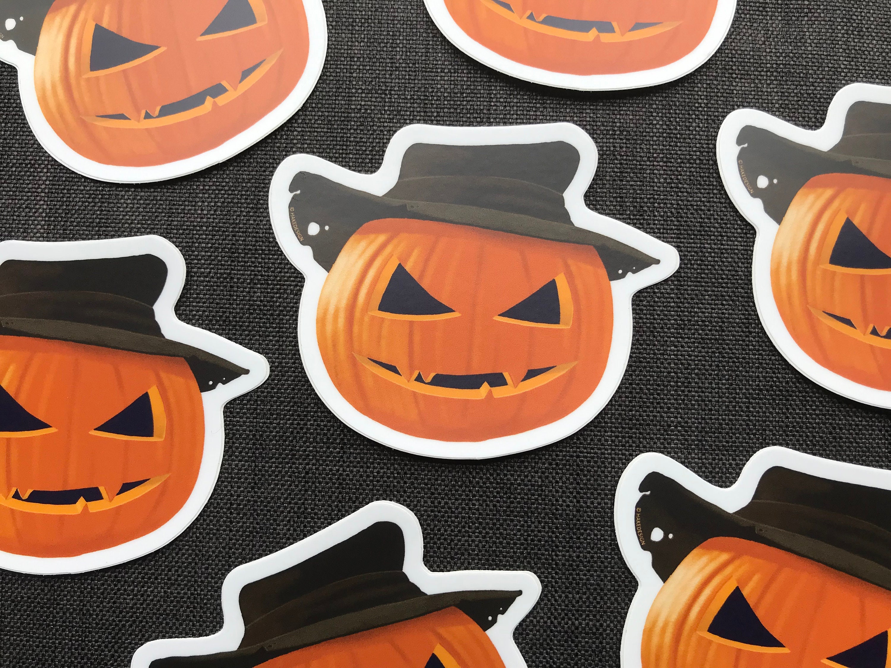 Jack O Lantern Vinyl Sticker - Etsy