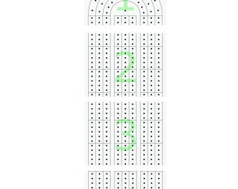 Large Cribbage Board - Paper file