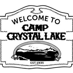 Descarga digital del signo del campamento Crystal Lake