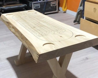 Cribbage board - large table top cut files.  SVG, DXF files for CNC Router and Laser.  Check our shop for pdf print files if preferred