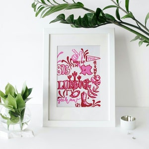 POSTER - City Series - Lubbock TX - Pink
