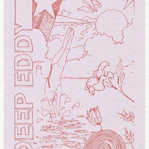 POSTER - City Series - Deep Eddy Austin TX - Pink