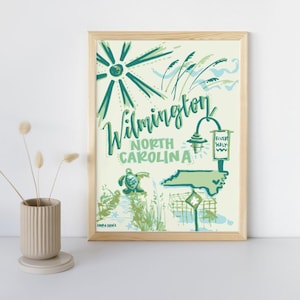 DIGITAL - POSTER - City Series - Wilmington NY - Grün